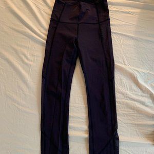 Lululemon Navy Leggings with Side Meshing